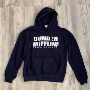 Dunder Mifflin Paper Company dark navy blue hoodie